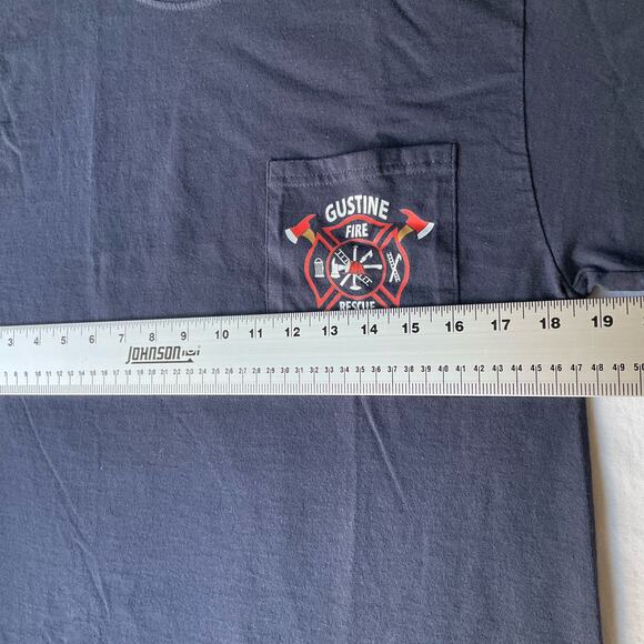 Port & Company Men Short Sleeve Tshirt size M,Blue,Fight Like A Girl Fire Rescue - Picture 3 of 9